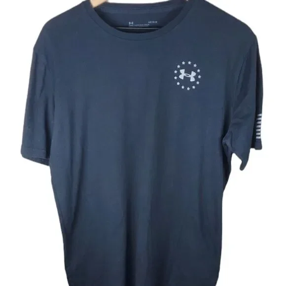 Under Armour Freedom Flag Black T-Shirt - Picture 2 of 4
